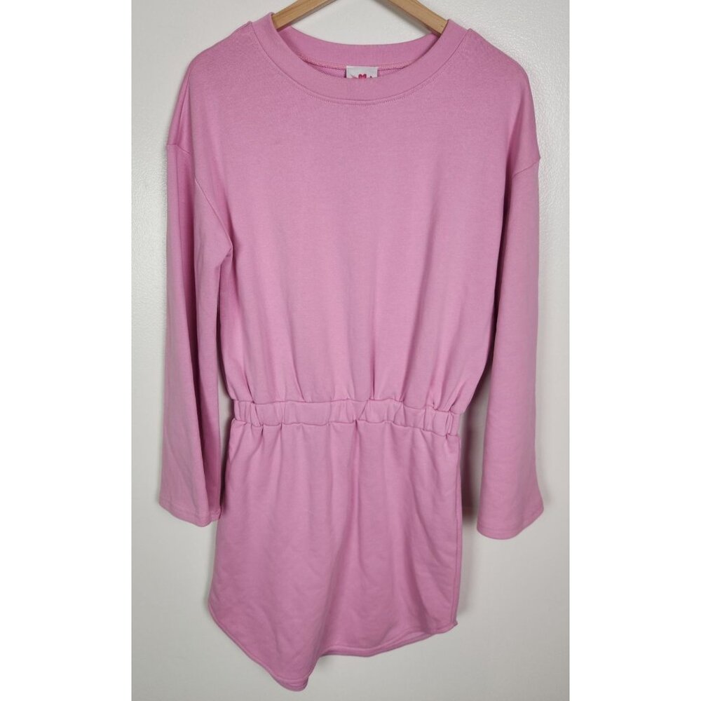 Buddy Love Women's Sz. M Pink Long Flare Sleeve Short Dress